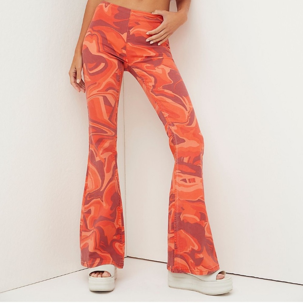 Free People Printed Penny Pull On Flares